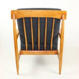 Fauteuil boucle noir design danois sur les oreillers, années 1970