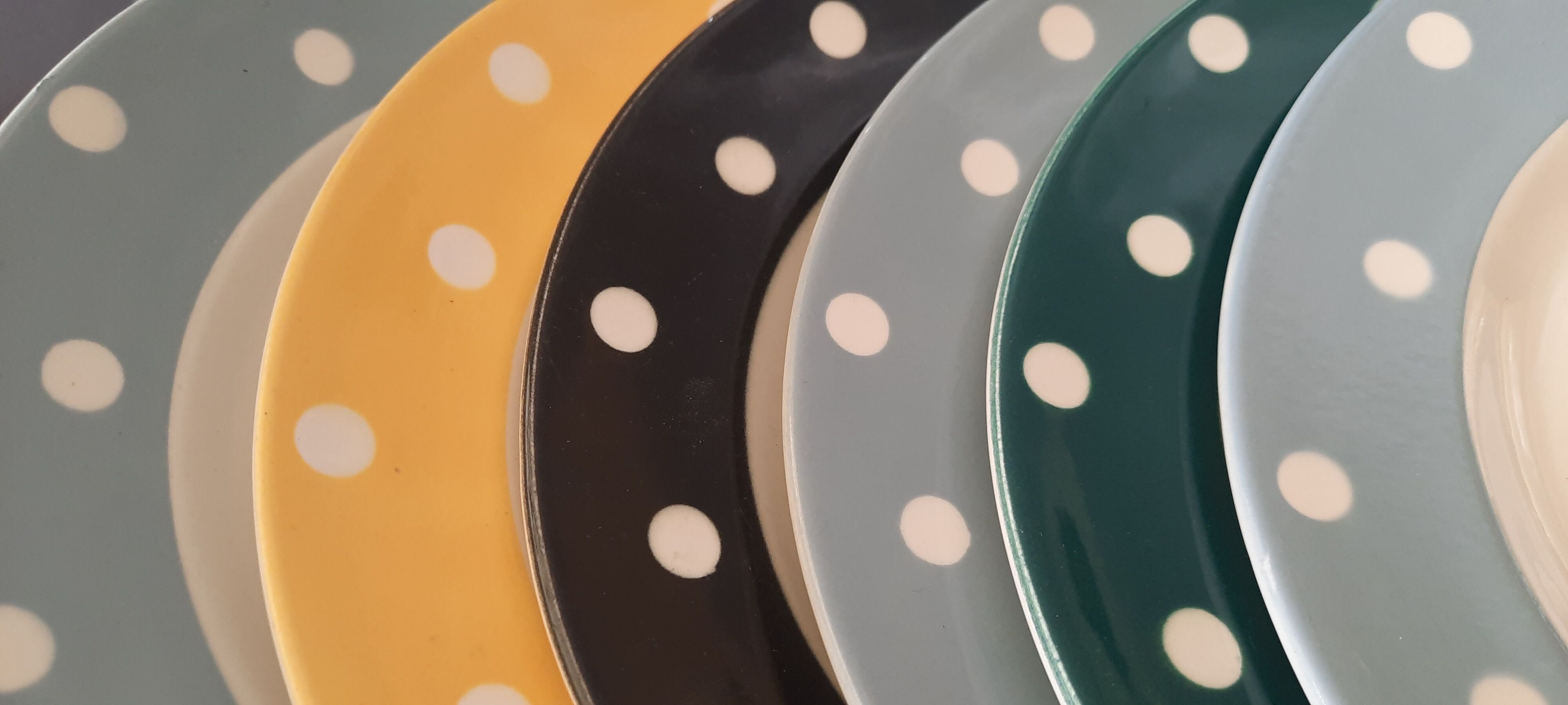 6 plates Boch pastel vintage 50'60'