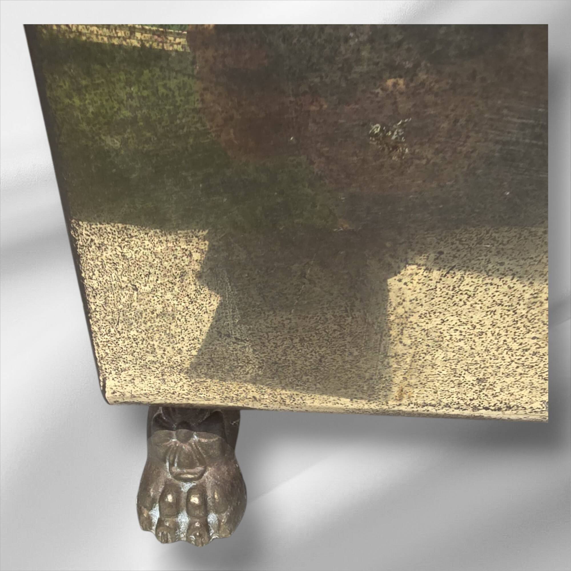 Vintage French fireplace basket for wood