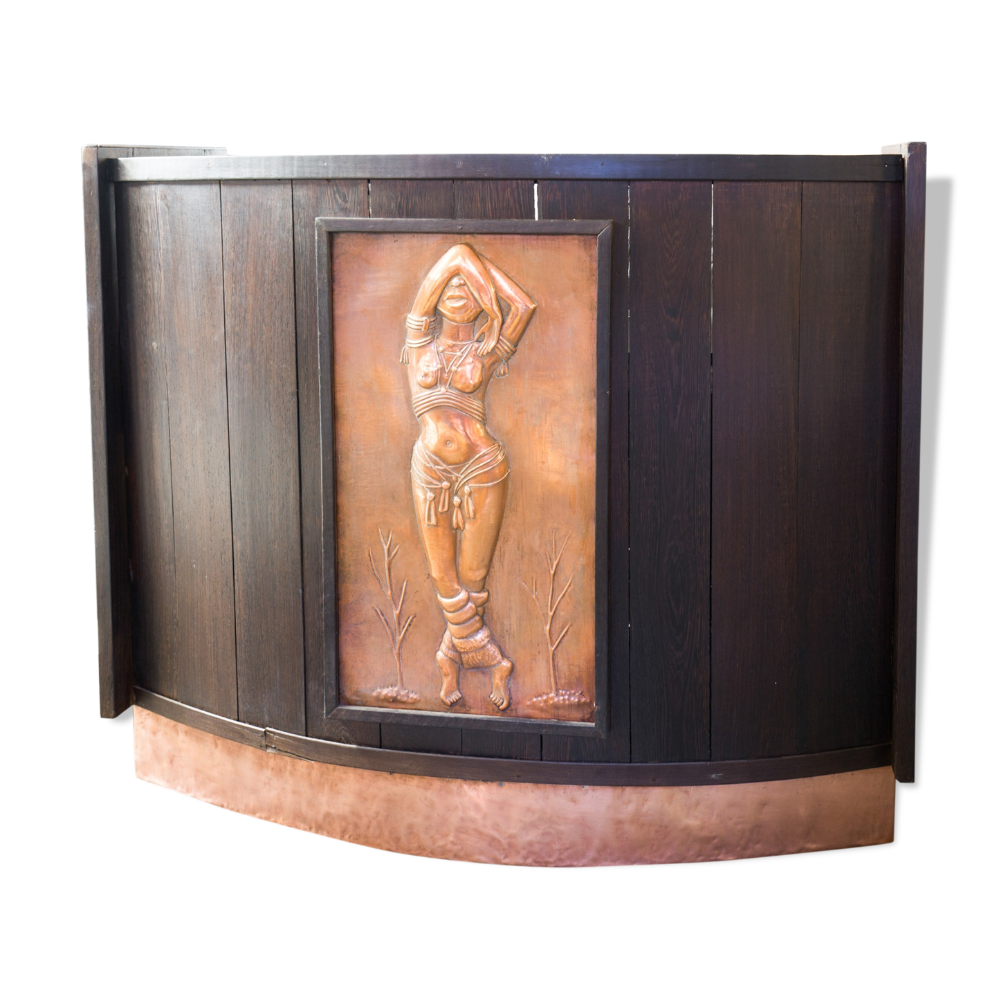 Bar in Wenge and brass, 50 years