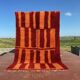 Vintage Moroccan Berber rug red orange 300x200 cm – handmade wool