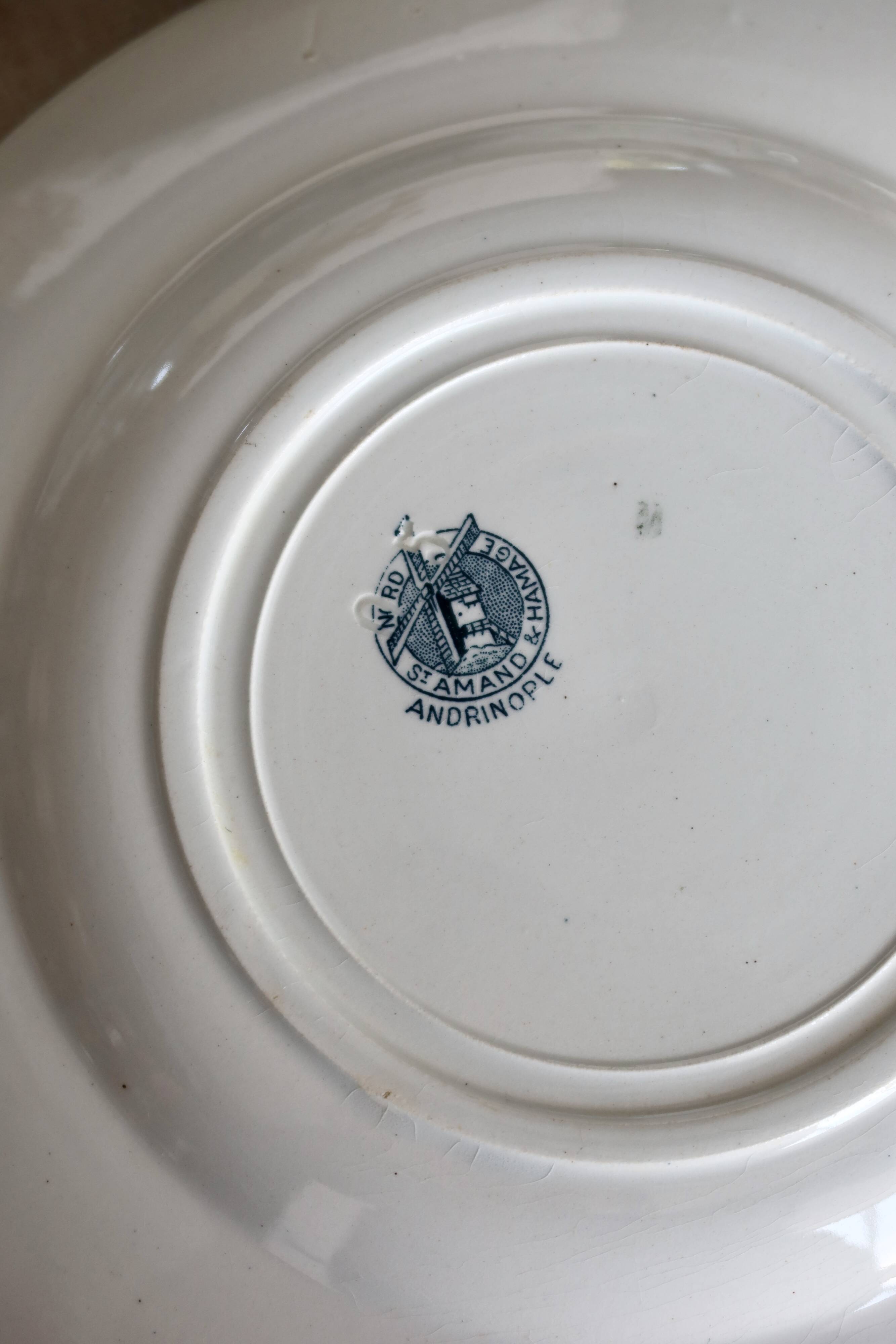 6 vintage ironstone dinner plates – Andrinople series - Moulin des Lou