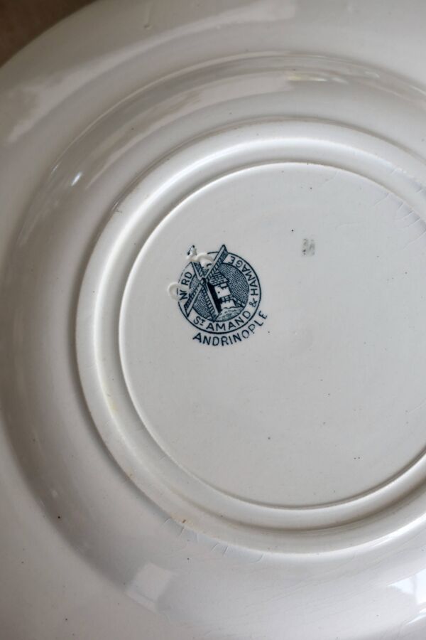 6 assiettes plates vintage terre de fer – Série Andrinople - Moulin des Lou