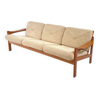 Rare canapé trois places vintage de designer danois par Niels Bach, années 1960