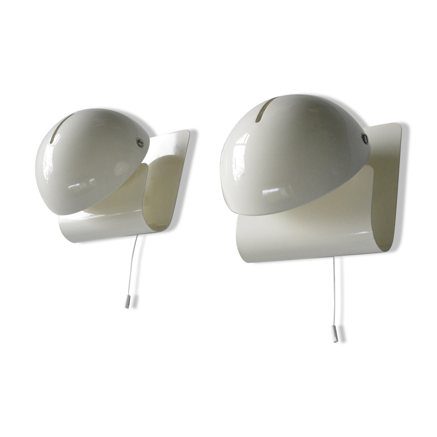 Pair of iGuzzini Bugia wall lamps, Italy 70s