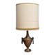 Brutalist lamp 1970 in gilded metal with rings