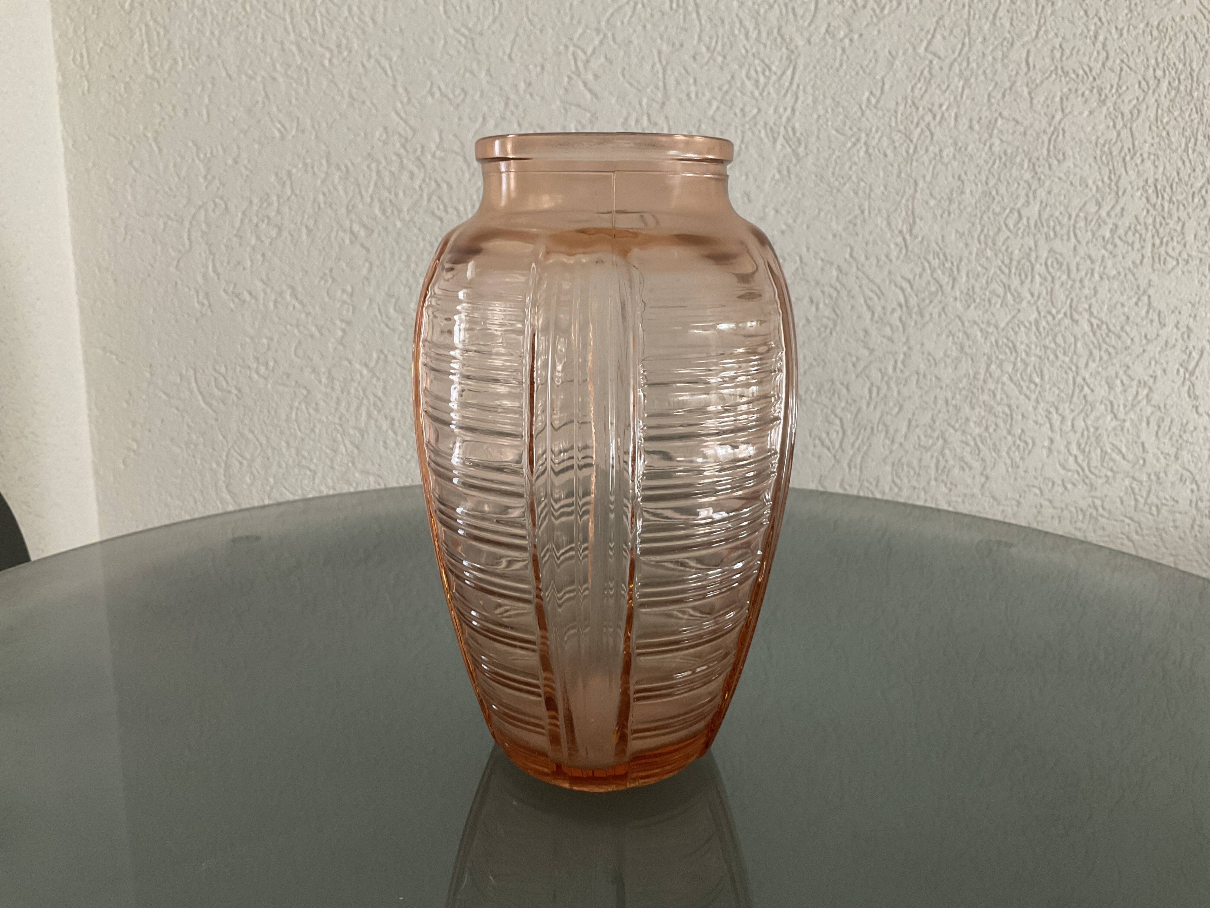 Art Deco molded glass vase