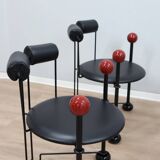 1980s authentic Memphis Era post modern chairs set of 4