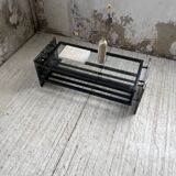 Coffee table year 80 Italian marble and glass