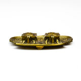 Ink in gilded brass old art nouveau