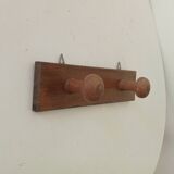 Vintage wooden wall coat rack