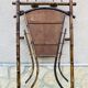 Bamboo coat rack from the 19th century, mirror in the shape of a crescent moon.