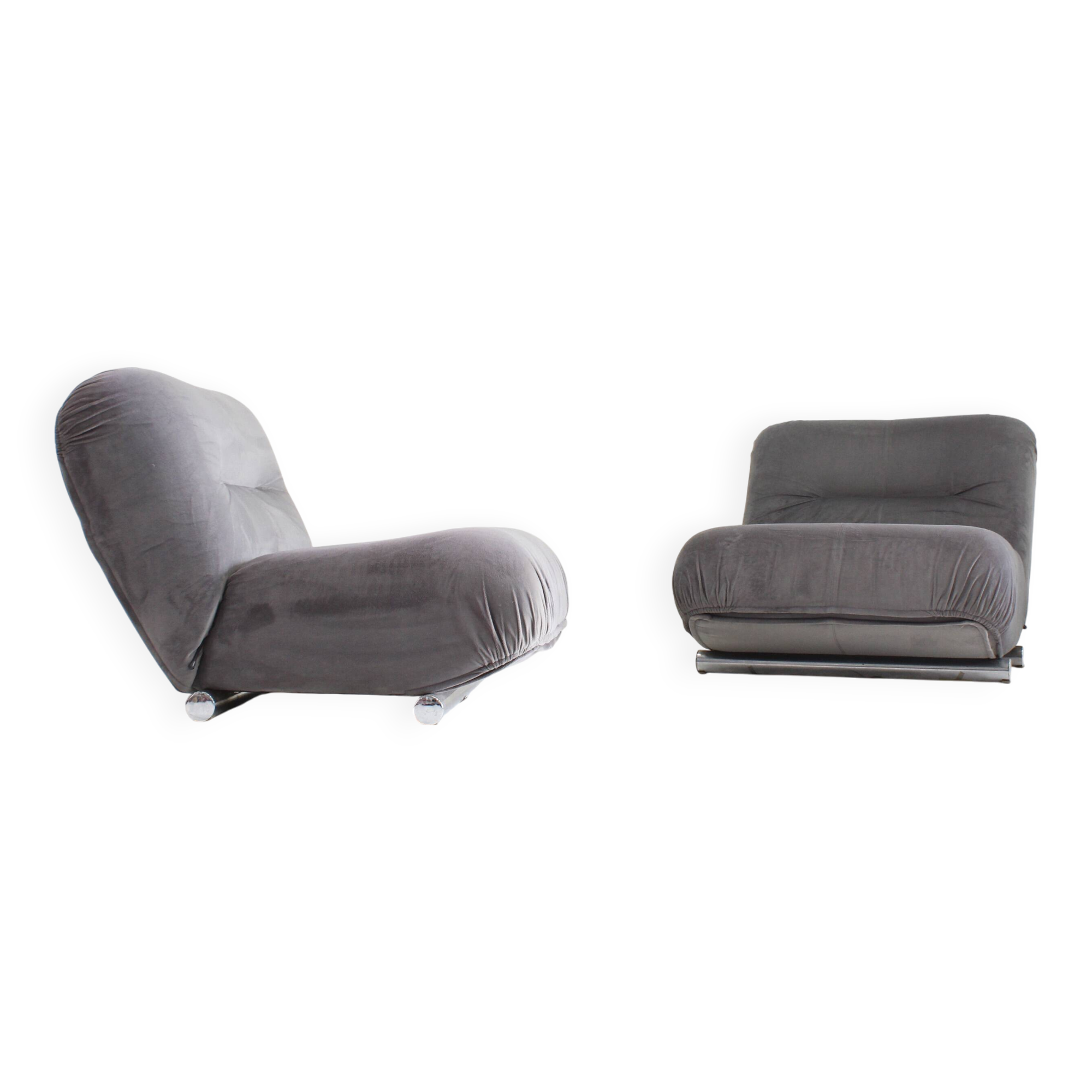 Giuseppe Munari Lounge Chairs for Poltrona Munari 1970s , Italy set of 2