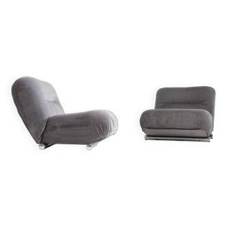 Fauteuils Giuseppe Munari pour Poltrona Munari années 1970, Italie ensemble de 2