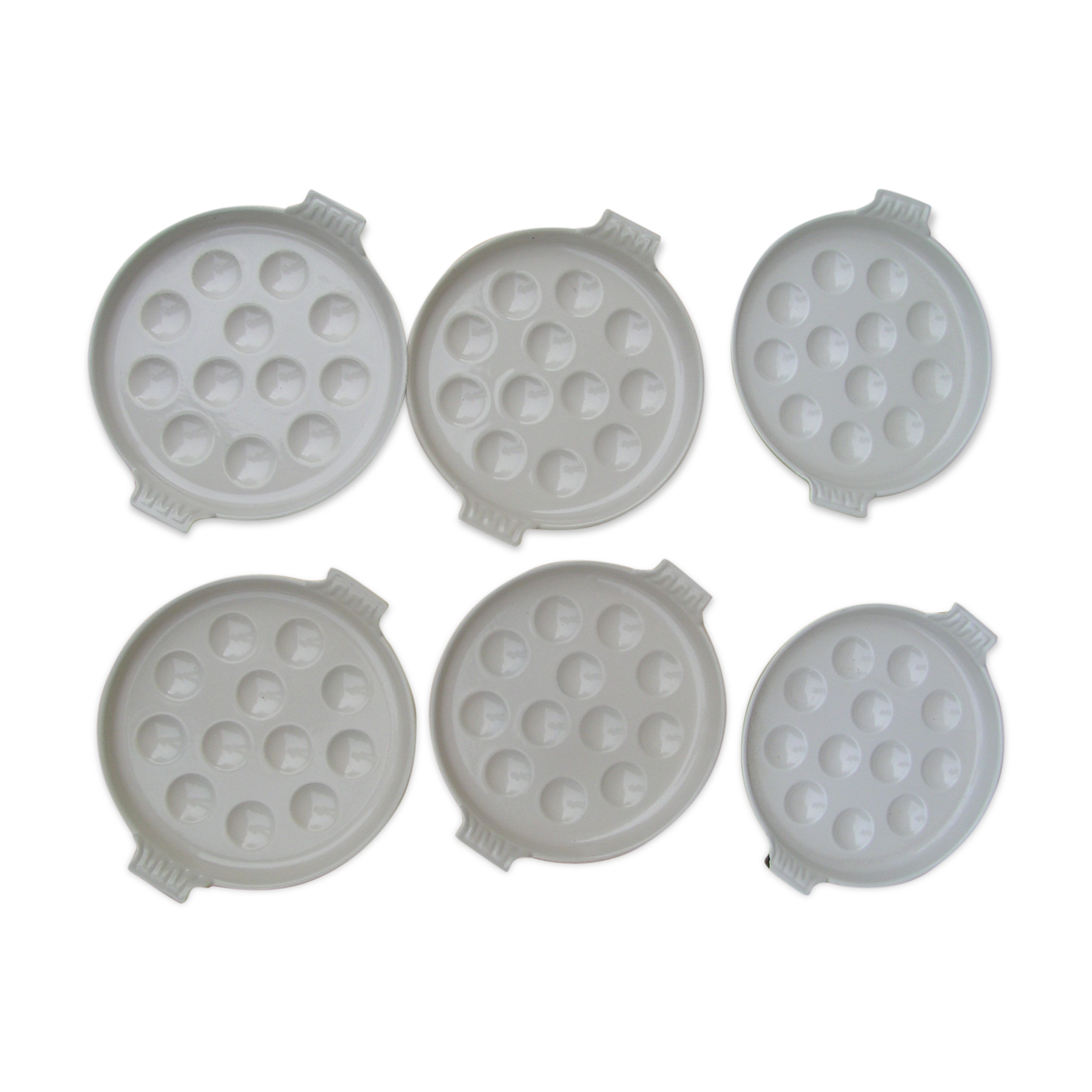 Set of 6 plates for snail