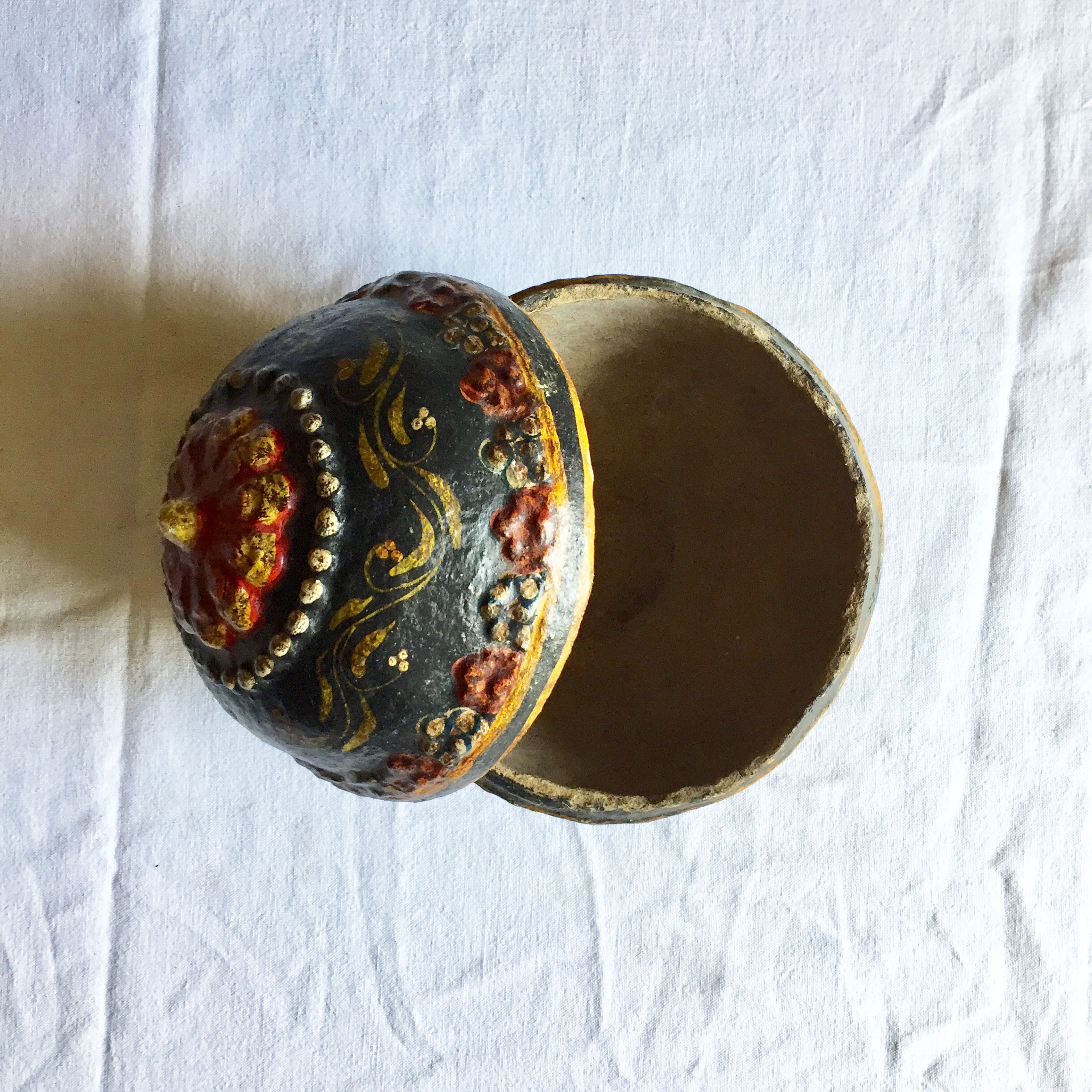 Handmade papier-mâché box