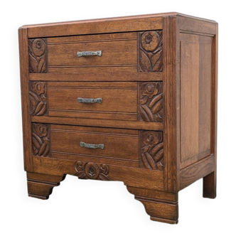 Small Art Deco chest of drawers, vintage 1930