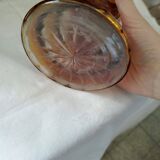 Bohemian crystal chiseled vase