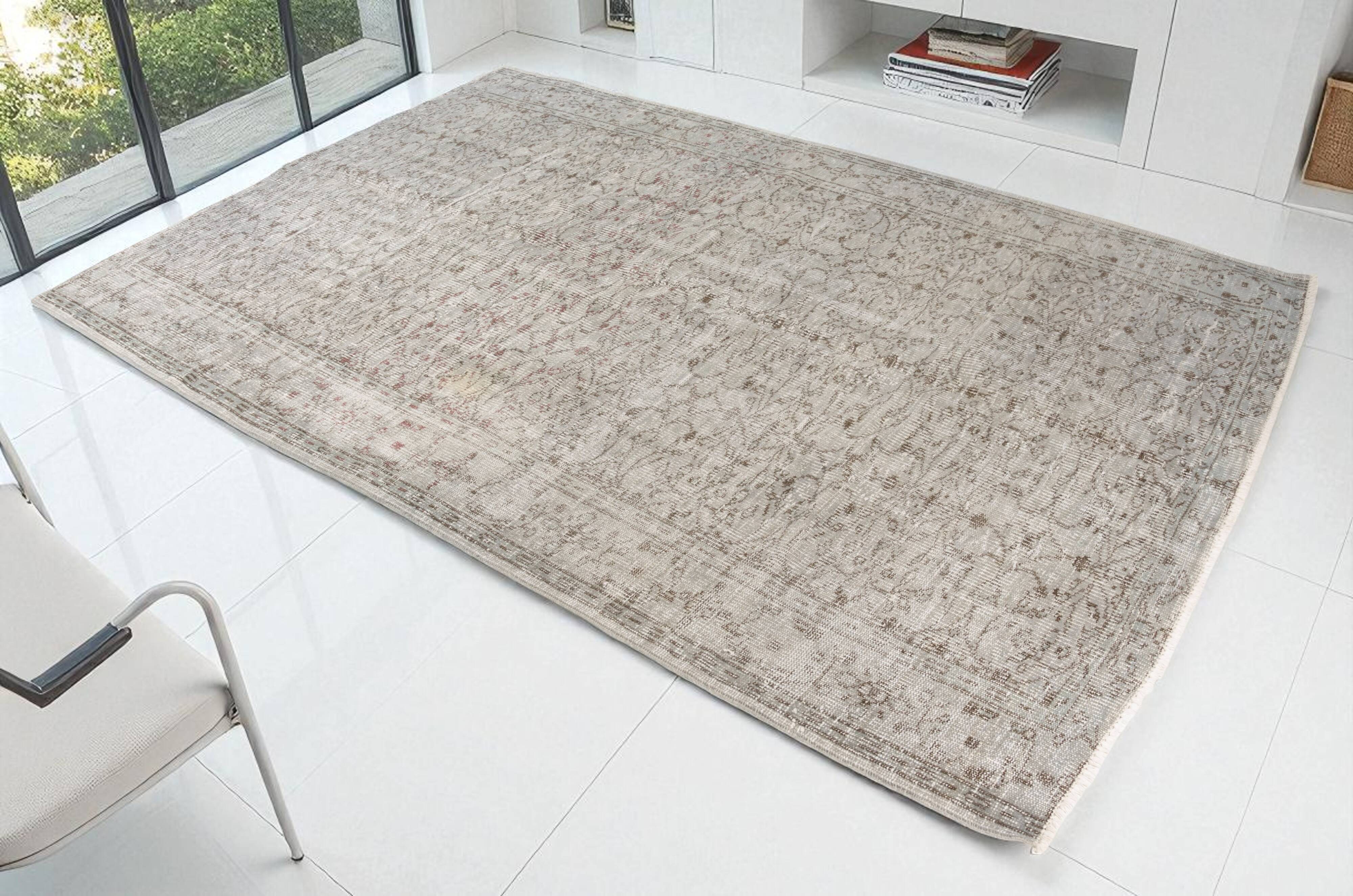 Grey Vintage Antique Wool Rug sku2384