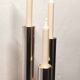 Wilkens modernist silver metal candle holders