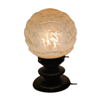 Lampe vintage globe verre