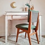 Old desk white and green desk