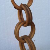 Vintage rattan and canning chandelier