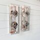 Pair of chrome metal and smoked glass wall sconces, 1970s.