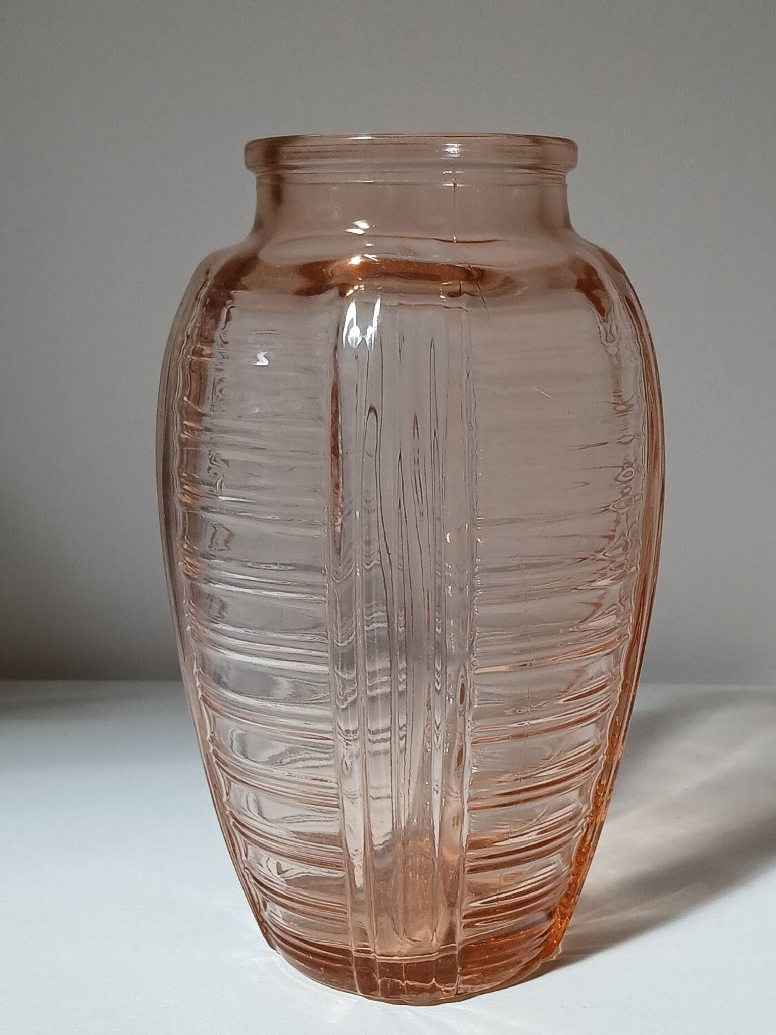Vase en verre orange