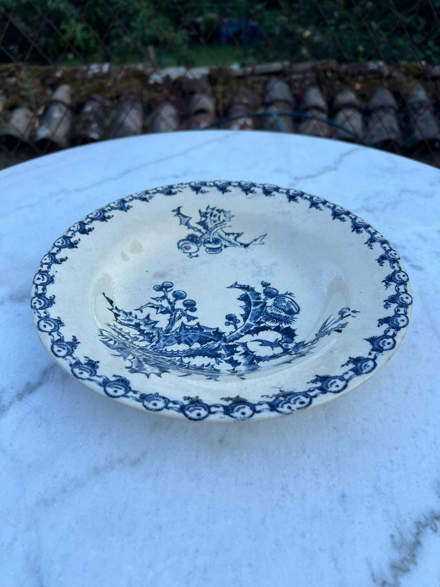 Gien Chardon iron earthenware soup plate