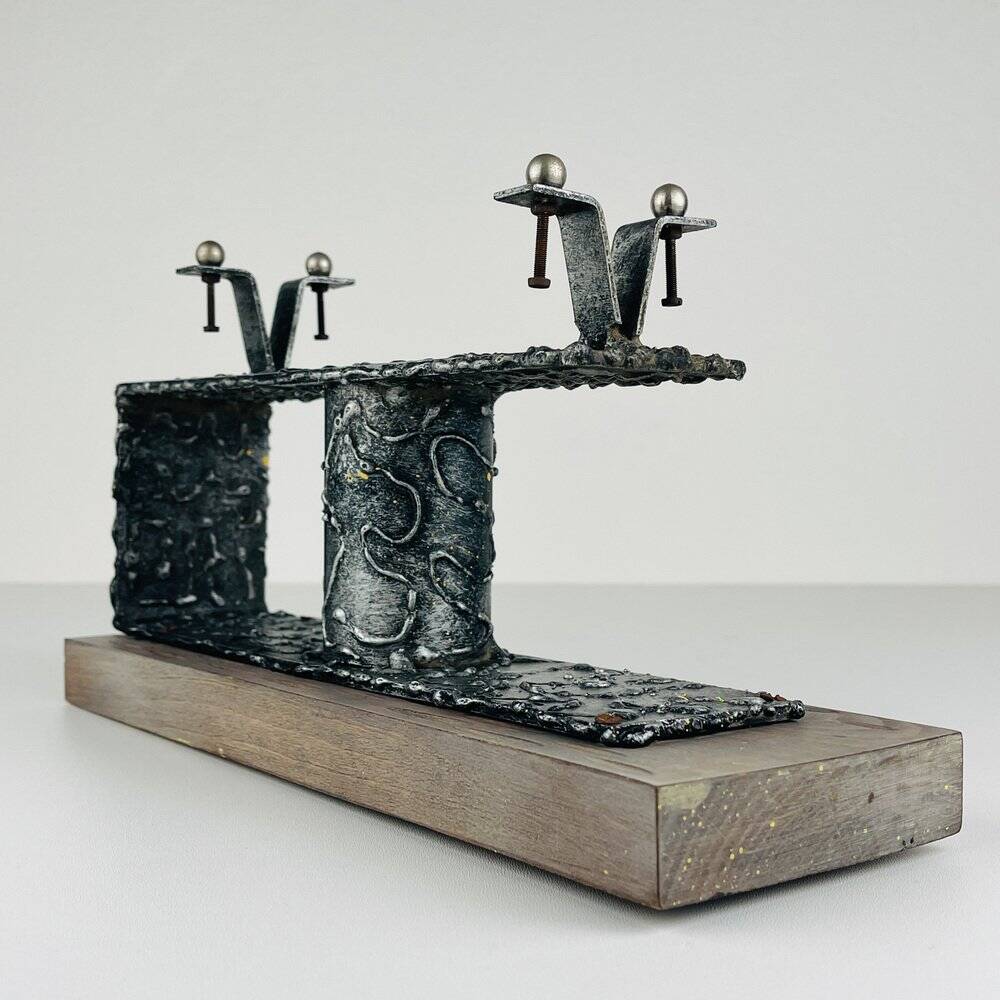 Vintage Brutalist wall light, Italy, 1970s