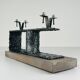 Vintage Brutalist wall light, Italy, 1970s