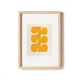Series of 4 paintings on paper - yellow abstract compositions - signed Eawy