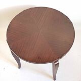 Art Deco pedestal table, mahogany veneer, diameter 60.4 cm