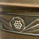 Pot cover in brass chiseled 1960 art nouveau