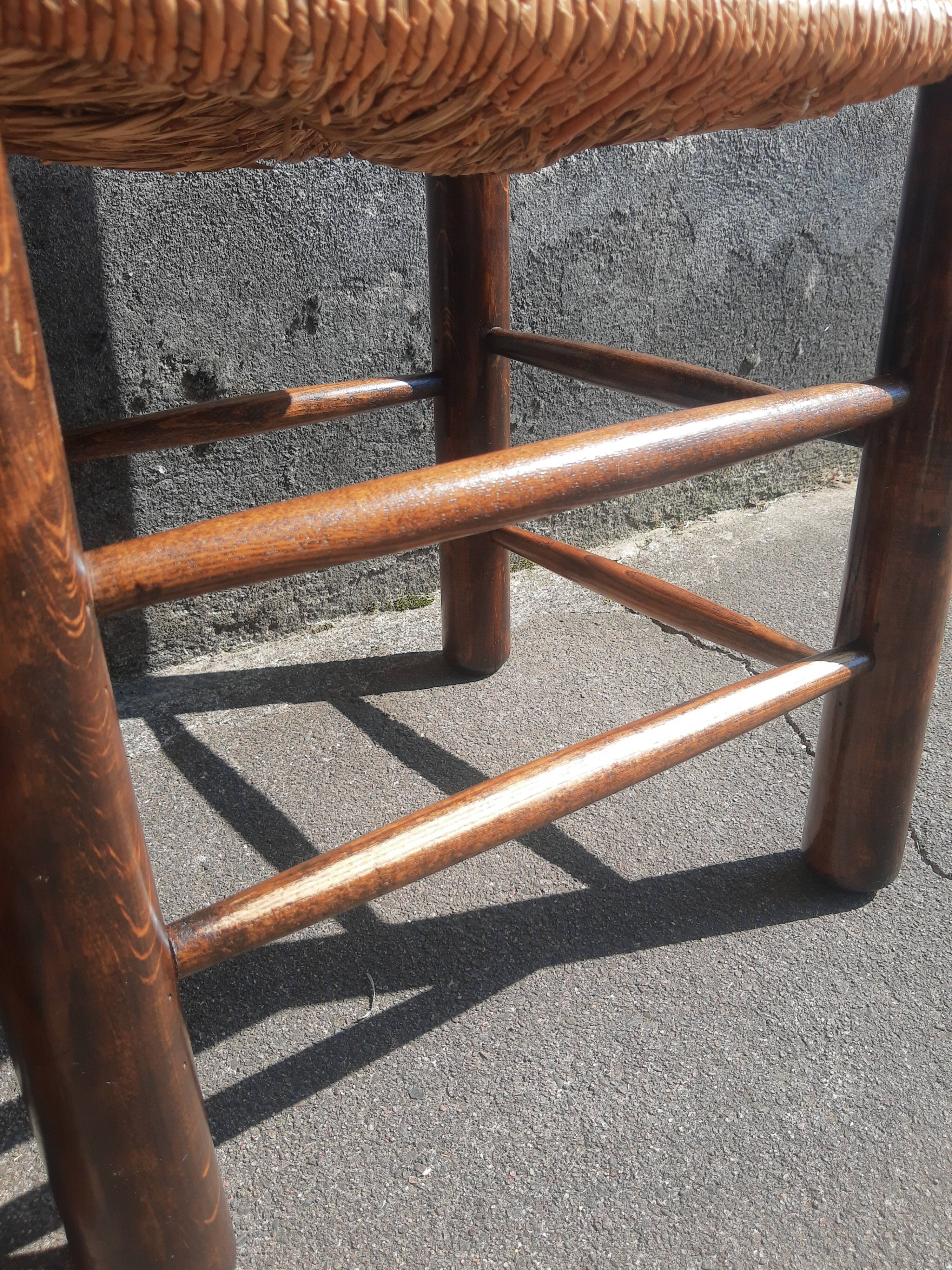 Pair of mulched brutalist chairs and wood
