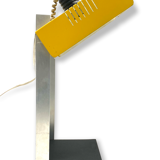 Space age yellow cubic table lamp, Italy 1970s