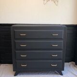 Vintage chest of drawers compass feet