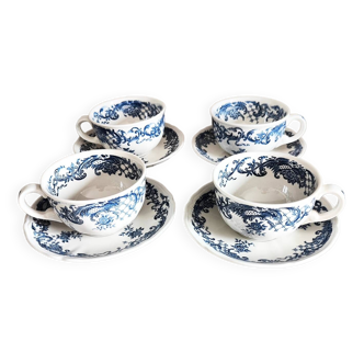 4 Villeroy and Boch cups and saucers