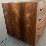 Coiffeuse, commode scandinave en palissandre, années 60