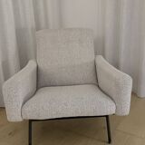 2 armchairs Joseph André Motte 1955 renovated
