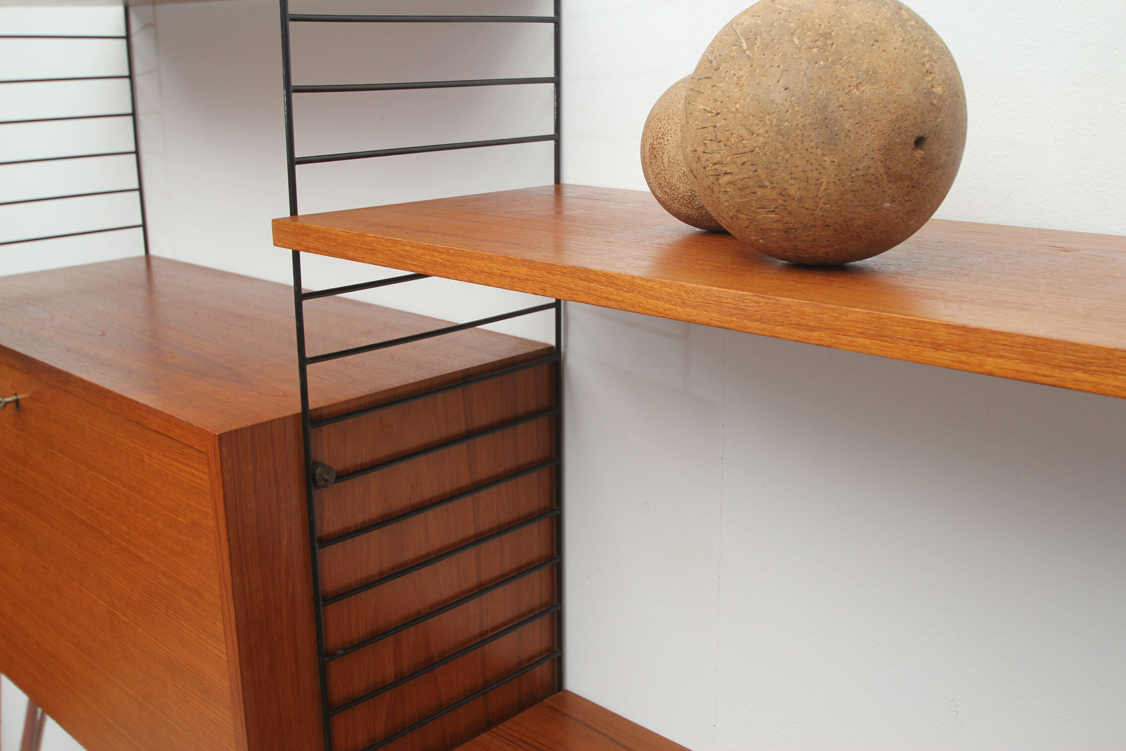 1960s wall unit teak Nisse Strinning, with secretary