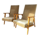 Pair of Manucere armchairs with vintage compass legs