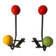 Paire de porte manteaux boules Spoutnik