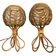 Pair of lamps in Roitn style Louis Sognot 60s