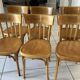 Set of 6 vintage SNCF bistro chairs from the 1960s.