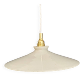 Suspension abat-jour vintage en opaline blanche