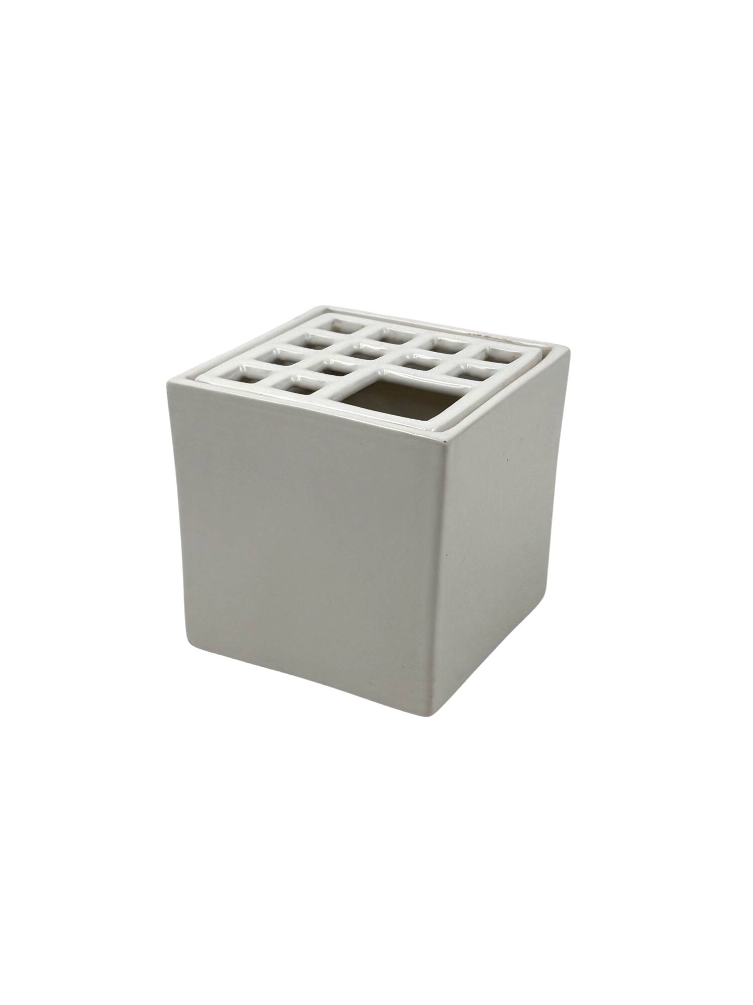 Studio Opi, White space age mod. Ikebana A ceramic vase / ashtray, Gabbiane