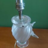 Lalique crystal lamp foot, doves