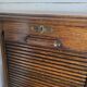 Solid oak double curtain filing cabinet